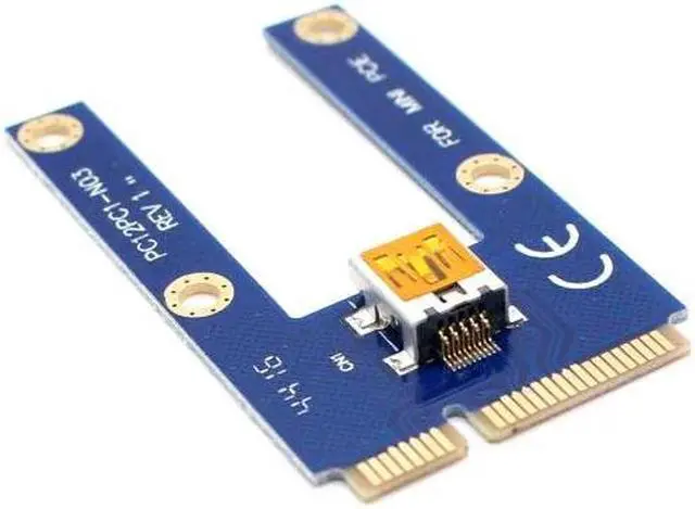 Alt view image 3 of 6 - Amify 60cm USB 3.0 Mini PCI E to PCIe PCI Express 1x to 16x Extender Riser Card Adapter Extension Cable for Bitcoin BTC Miner Mining