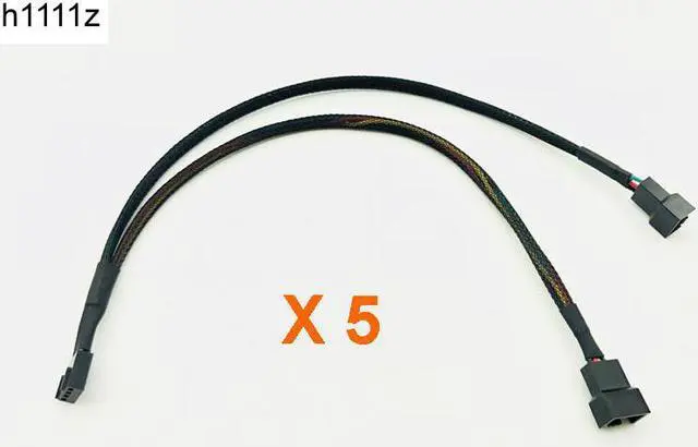 Main image of 5PCS Computer PC Fan Cable 4Pin Female Y Splitter to Dual 3/4 Pin Male Motherboard Fan Connect Splitter Power Cable Adapter 30CM