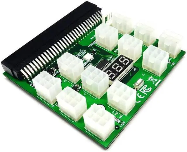 Alt view image 4 of 6 - Power Module Breakout Board for 1600W Server Power Conversion Board with 12 6pin Connector for Ethereum BTC Miner Mining Device
