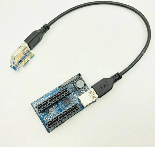 Main image of Add On Card PCIE Riser Card Adapter PCI Express USB 3.0 Raiser Riser PCI E Extender PCIE X1 to Dual Port PCI E X4 Expansion Card