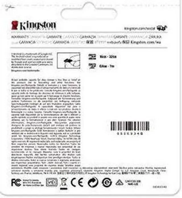 Alt view image 4 of 6 - Kingston 64GB micSDXC Canvas Select Plus 100R A1 C10 Card + ADP (SDCS2/64GB)