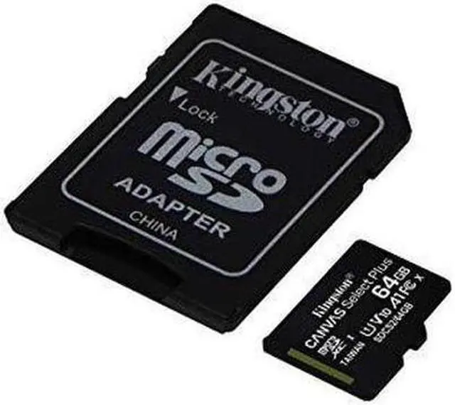 Alt view image 3 of 6 - Kingston 64GB micSDXC Canvas Select Plus 100R A1 C10 Card + ADP (SDCS2/64GB)