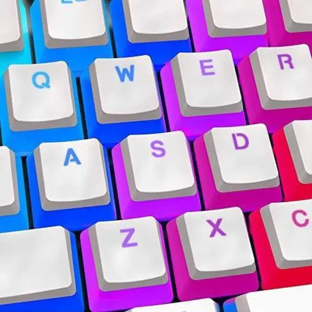 Alt view image 3 of 7 - HyperX Double Shot Pbt Keycaps - 104 Mechanical Keycap Set - White Pudding - Durable - Mechanical Keyboard Compatible - OEM Profile - 2 Year Warranty (HX-Kbkc4)