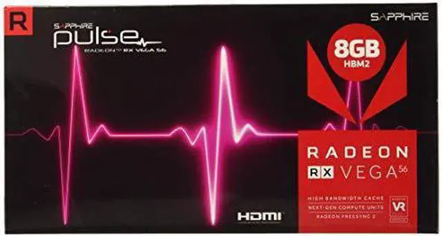 Alt view image 5 of 7 - Sapphire Technology Technology Radeon 11276-02-40G Pulse RX Vega 56 8GB HBM2 HDMI/ Triple DP (UEFI) PCI-E Graphics Card