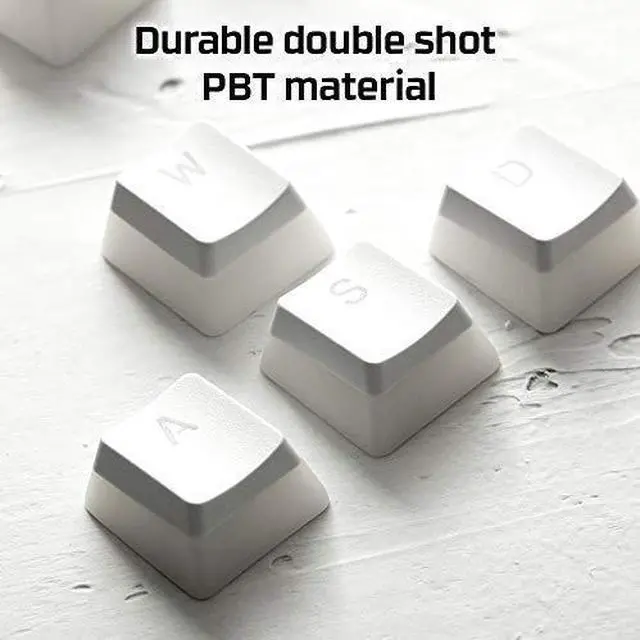 Alt view image 7 of 7 - HyperX Double Shot Pbt Keycaps - 104 Mechanical Keycap Set - White Pudding - Durable - Mechanical Keyboard Compatible - OEM Profile - 2 Year Warranty (HX-Kbkc4)