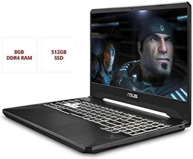 Alt view image 5 of 7 - ASUS TUF Gaming Laptop, 15.6 120Hz Full HD, AMD Ryzen R7-3750H, GeForce GTX 1650, 8GB, 512GB PCIe SSD,Wi-Fi 5, FX505DT-EB73