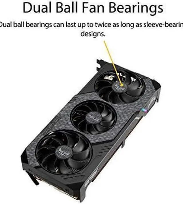 Alt view image 5 of 7 - ASUS TUF Gaming 3 AMD Radeon RX 5600XT OC Edition Gaming Graphics Card (PCIEe 4.0, 6GB, GDDR6, HDMI, DisplayPort, 1080p Gaming, Axial-tech Fan Design, 2.7-Slot Design (TUF-3-RX5600XT-O6G-EVO-GAMING)