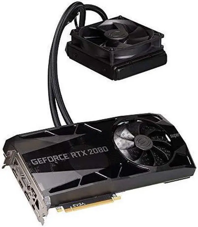 Alt view image 5 of 7 - EVGA GeForce RTX 2080 Super FTW3 Hybrid Gaming, 08G-P4-3288-KR, 8GB GDDR6, RGB LED Logo, iCX2 Technology, Metal Backplate