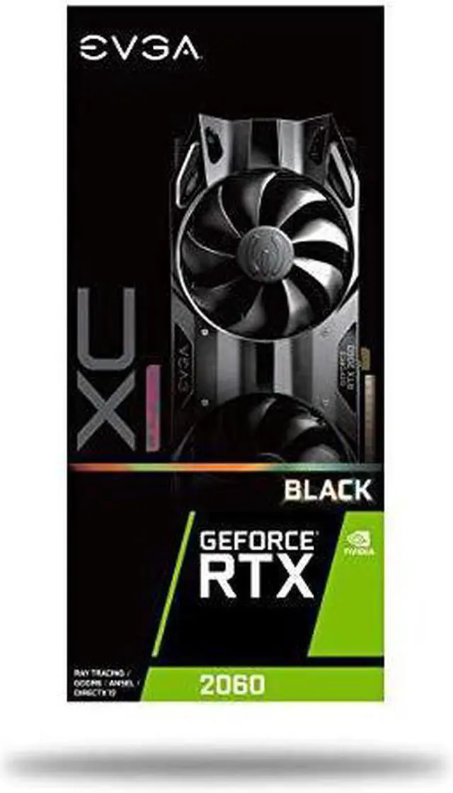 Alt view image 2 of 7 - EVGA GeForce RTX 2060 XC Ultra Black Gaming, 06G-P4-2163-KR, 6GB GDDR6, Dual HDB Fans