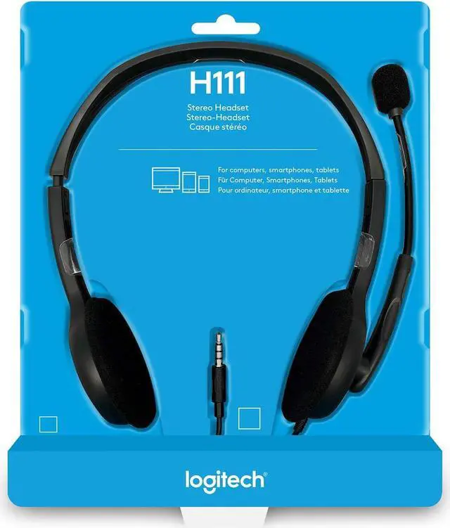 Alt view image 2 of 7 - Logitech H111 Wired Stereo Headset (981-000612)