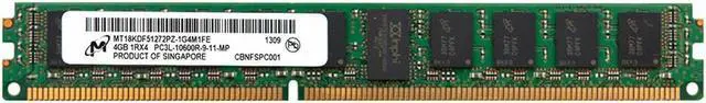 Main image of MT18KDF51272PZ-1G4M1  Micron 4gb 1x8 PC3-10600 Ddr3-1333mhz  240-Pin 13.5v Dimm Registered ECC Genuine Micron Memory Module