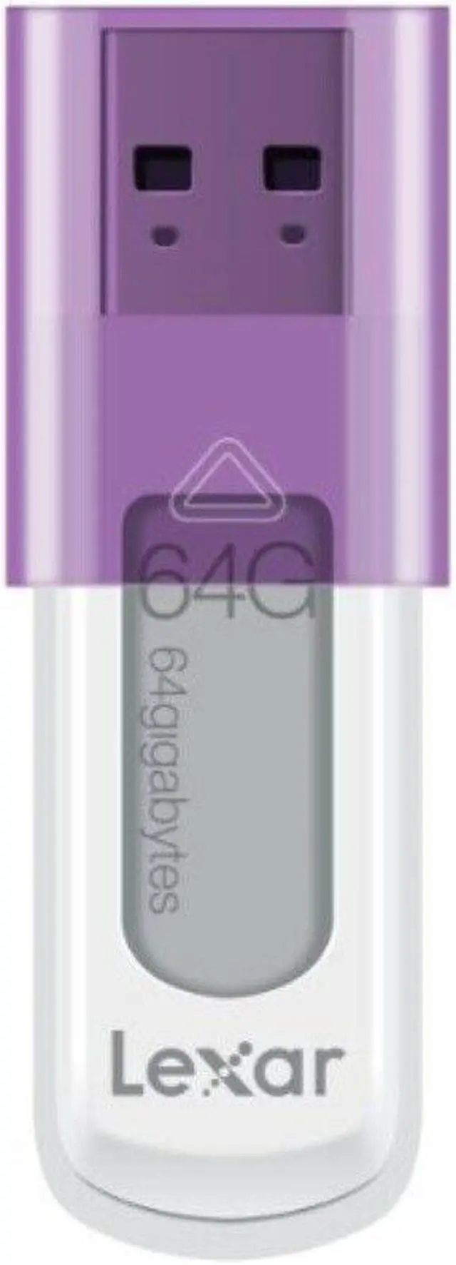 Main image of Purple Lexar Jumpdrive S50 64GB Portable USB 2.0 Flash Drive LJDS50-64G-000-113- with LED indicator WHITE PURPLE