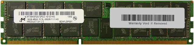 Main image of MT36KSF2G72PDZ-1G1D1 Micron 16GB PC3-8500 DDR3-1066MHz ECC Registered CL7 240-Pin RDIMM Quad Rank Server Memory Module