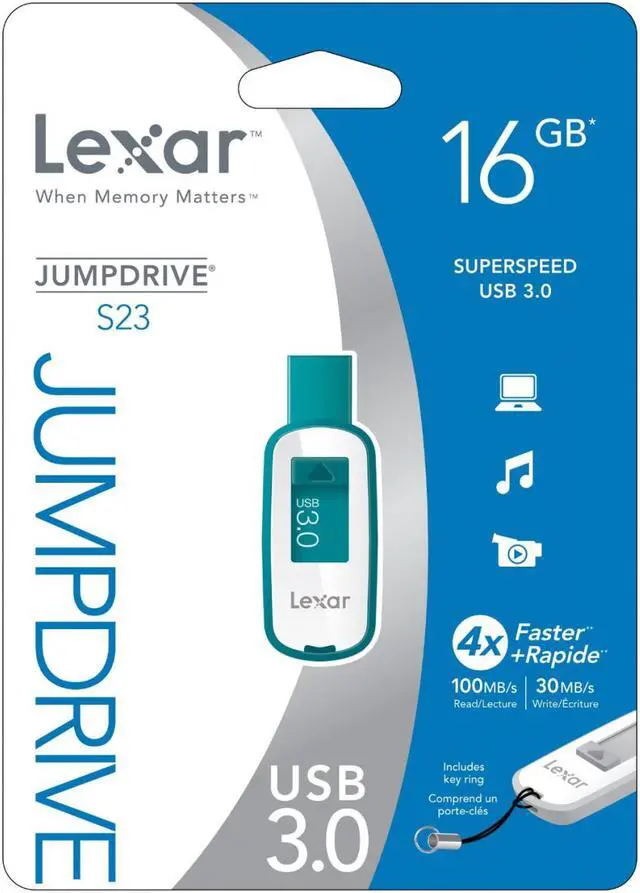 Main image of LEXAR 16GB USB FLASH DRIVE  LJDS23-16GBASBNA  TEAL