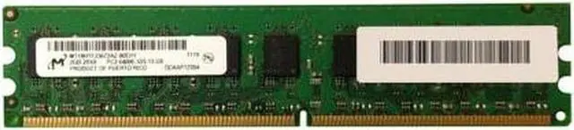 Alt view image 2 of 2 - MT18HTF25672AZ-80EH1 Micron 2GB PC2-6400 DDR2-800MHz ECC Unbuffered CL5 240-Pin DIMM Dual Rank Memory Module