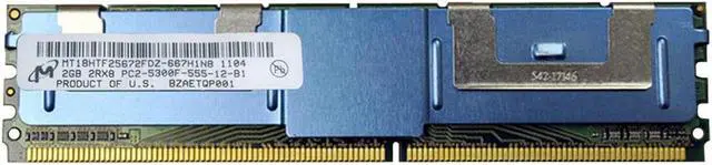 Alt view image 3 of 3 - MT18HTF25672FDZ-667H1D6  Micron 2GB PC2-5300 DDR2-667MHz ECC Fully Buffered CL5 240-Pin DIMM Dual Rank Memory Module