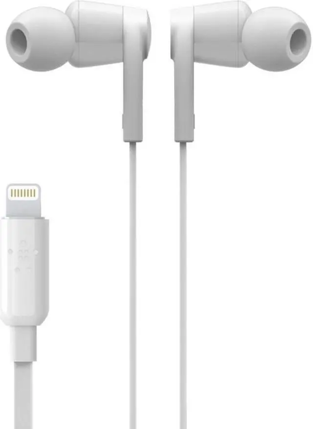 Alt view image 7 of 20 - Belkin SoundForm Wired Earbuds with Lightning Connector (G3H0001btWHT) - White