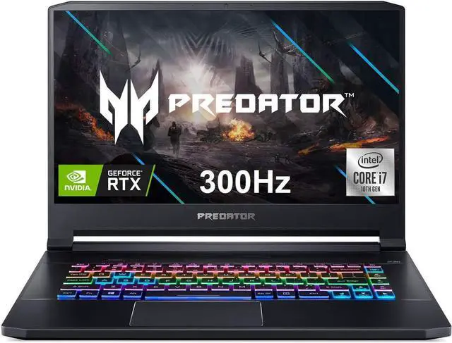 Main image of Newest Acer Predator Triton 500 15.6" FHD IPS 300Hz Gaming Laptop, Intel Core i7-10750H, 16GB RAM, 1TB PCIe SSD, NVIDIA GeForce RTX 2070 Max-Q, RGB Backlit Keyboard, Windows 10 Pro, Black