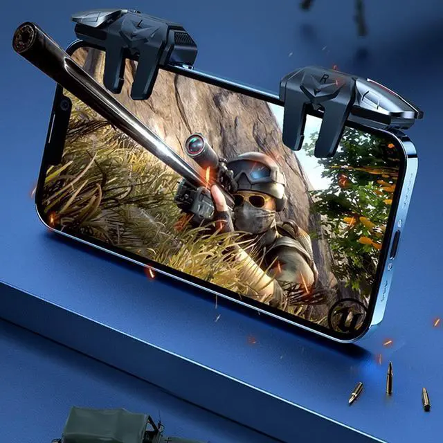 Alt view image 7 of 7 - TIAMKJ Mobile Six-finger Linkage Chicken-eating Artifact Mobile Game Handle Auxiliary Buttons Gamepad Assistance Chicken-eating Game Buttons Buzzers