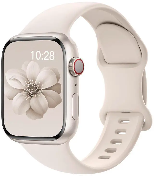 Main image of Sport Silicone Band Compatible with Apple Watch Bands 40mm 38mm 41mm 44mm 45mm 42mm 49mm Women Men,Soft Wristband Waterproof Replacement Sport Strap for iWatch Bands Series 9 8 7 6 5 4 3 2 1 SE Ultra
