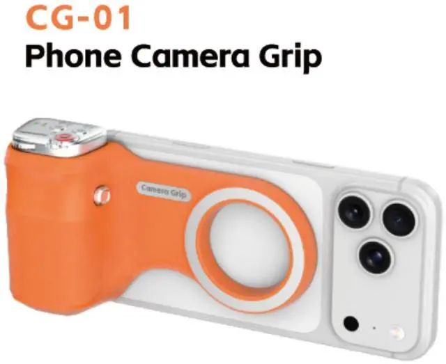 Main image of ORATAL - iPhone Camera Grip - for Native Camera Control with Removable Remote & Built-in Keychain, Magnetic Phone Camera Grip No Need App Support iOS26/17/18, Fun Shot Magnetic Grip with 1/4 Nut