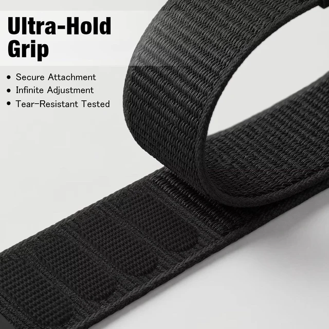 Alt view image 4 of 7 - Bifeiyo Compatible with Apple Watch Bands Women Men 46MM 45MM 44MM 42MM 41MM 40MM 38MM,Nylon Sport Loop Strap for iWatch Series 10 9 8 7 6 5 4 3 2 1 SE Ultra(44/45/46/49/S3-42mm,Black)