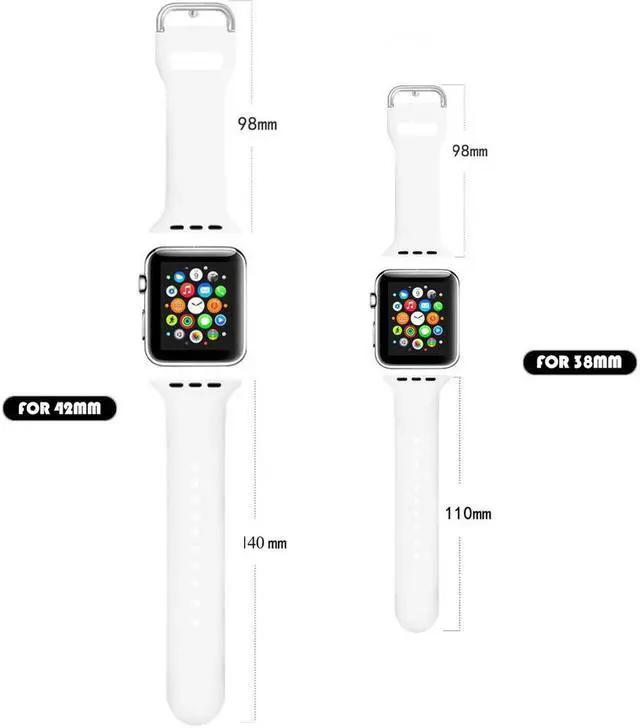 Alt view image 5 of 7 - Suitable for Apple Watch 1/2/3/4/5/6 Generation Model Size 38MM / 40MM / 41MM Universal White Couples Watch Chain 44mm White
