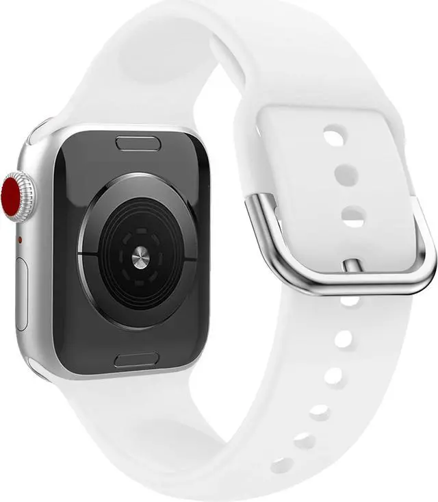 Alt view image 3 of 7 - Suitable for Apple Watch 1/2/3/4/5/6 Generation Model Size 38MM / 40MM / 41MM Universal White Couples Watch Chain 44mm White