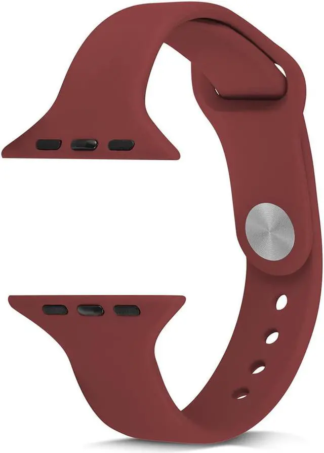 Alt view image 4 of 7 - The New Silicone is Suitable for The Small Pretty Waist Watch With Apple Watch 1 / 2 / 3 / SE / 4 / 5 / 6 generation 38/41/40/42/43/44/45MM 38mm Orange