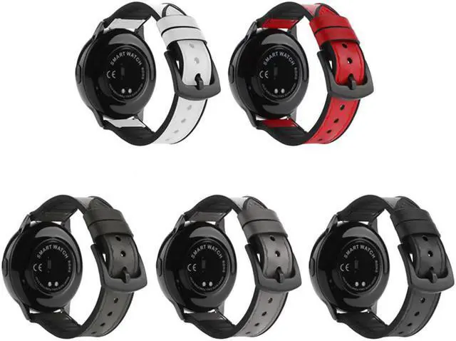 Main image of New Silicone Leather Strap for Samsung Watch Model Size 20MM 22MM Solid Color Bracelet for Men And Women