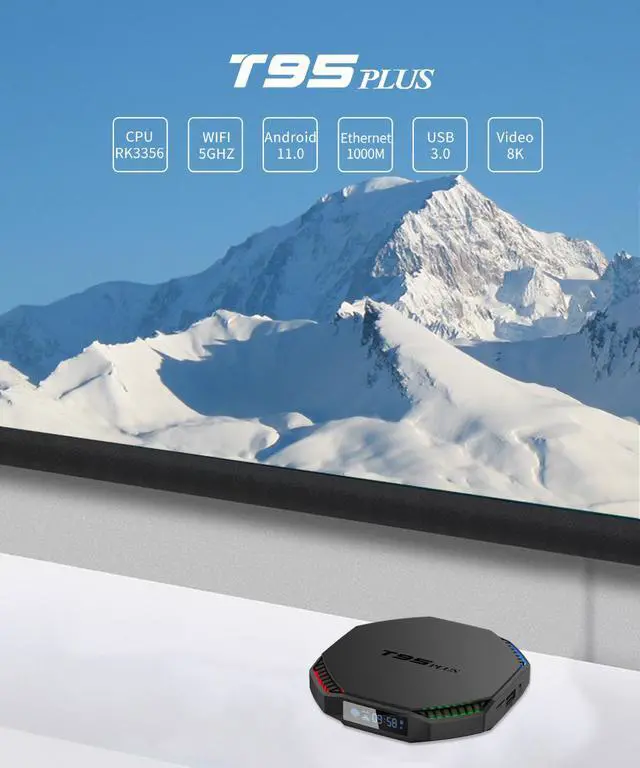 Alt view image 7 of 7 - T95 Plus Rk3566 Android Set Top Box TV Box Android 11 PK H96 Max X88 X99 TV Box Android Box Google Android Player Receiver  4GB  32GB