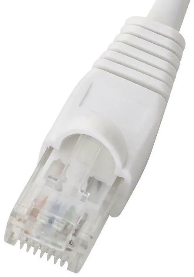 Main image of 25 Meter Cat6 PLENUM Patch Cable WHITE RJ45 CONNECTORS INSTALLED MADE IN USA