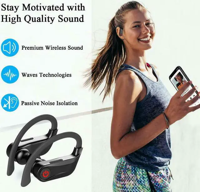 Alt view image 4 of 6 - Bluetooth 5.0 Earbuds for Iphone  Android Wireless Headphones Waterproof