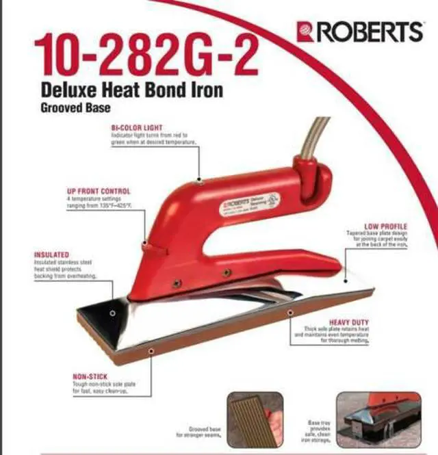 Alt view image 2 of 4 - ROBERTS 10-282G-2 Carpet Heat Bond Iron,120V