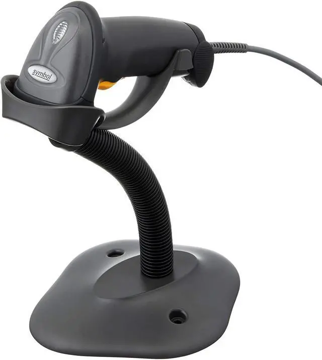 Alt view image 2 of 8 - Symbol LS 2208 BarCode Scanner HandHeld RJ45 To USB Black w/Stand LS2208-SR20007R-UR