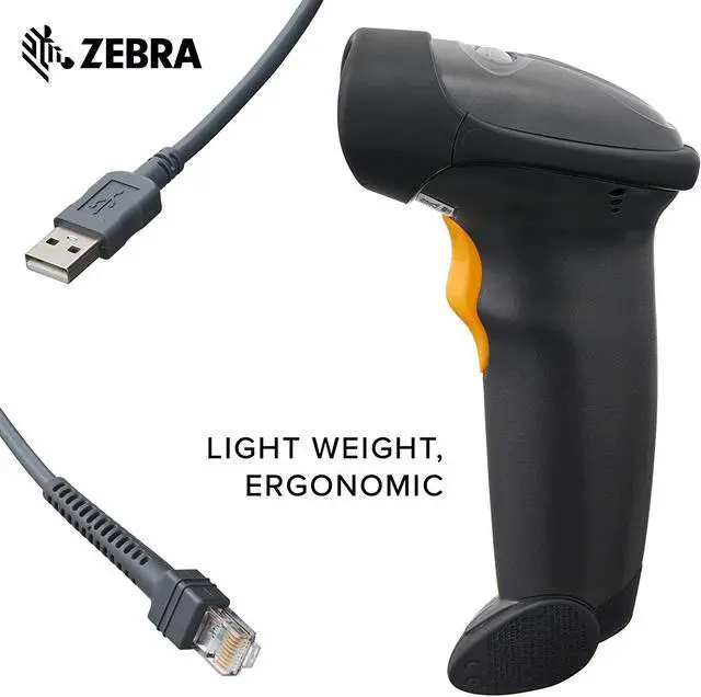 Alt view image 4 of 8 - Symbol LS 2208 BarCode Scanner HandHeld RJ45 To USB Black w/Stand LS2208-SR20007R-UR