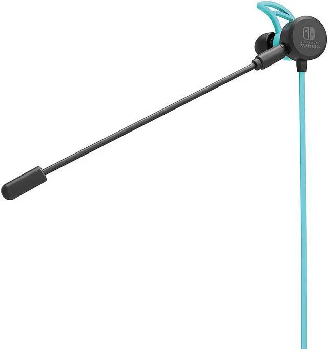 Alt view image 5 of 8 - HORI Nintendo Switch Gaming Earbuds Pro with Mixer - Red/Blue
