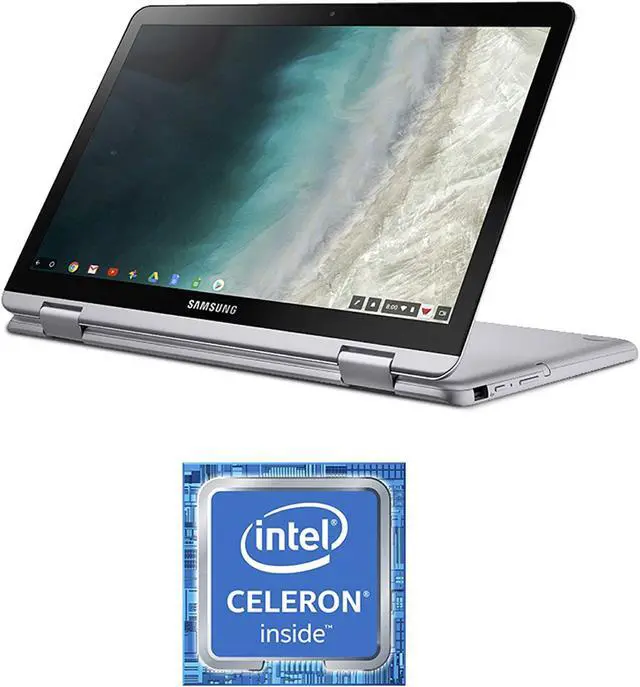 Alt view image 3 of 18 - Samsung - Plus 2-in-1 12.2" Touch-Screen Chromebook - Intel Celeron - 4GB Memory - 64GB eMMC Flash Memory - Light Titan