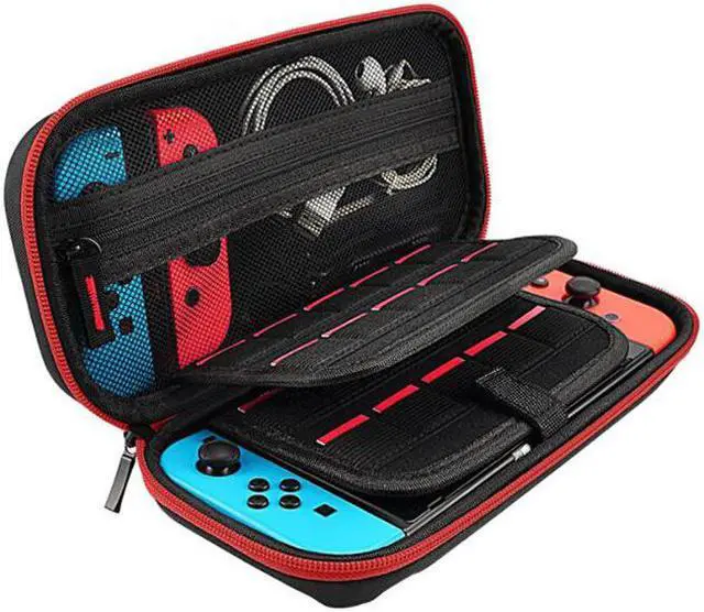 Main image of Mazepoly Carry Case for Nintendo Switch Portable Travel Case with 20 Game Card Storage for Nintendo Switch Console,Red