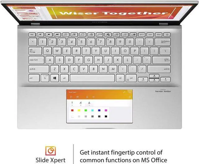 Alt view image 7 of 7 - Asus Vivobook S14 14” FHD 1080p Display Laptop PC, Intel Core i7-8565U Up to 4.6GHz Processor, 8GB RAM, 512GB PCIe NVME SSD, Face Login w/ IR Camera, ScreenPad 2.0, Backlit Keyboard, Windows 10 Home