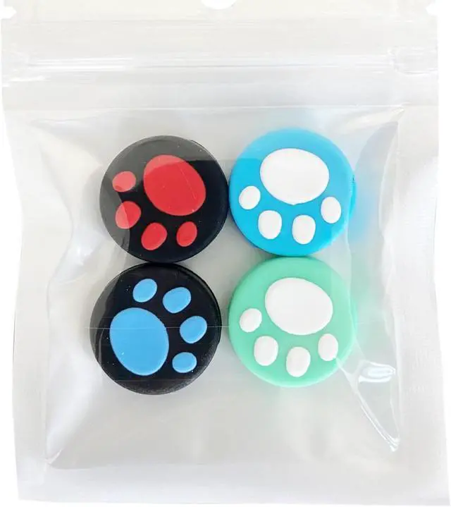 Main image of Mazepoly 4 Pieces Cat Claw Design Thumb Grip Caps for Nintendo Switch NS & Lite