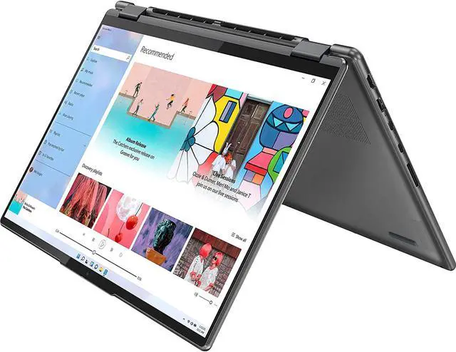 Alt view image 2 of 5 - Lenovo Yoga 7i 16 inch 2.5K Touchscreen (2560 x 1600) 2-in-1 Convertible Laptop Computer, Core i5-1240P, 8GB Memory, 256GB SSD, Backlit Keyboard, Storm Grey with Mazepoly Accessories