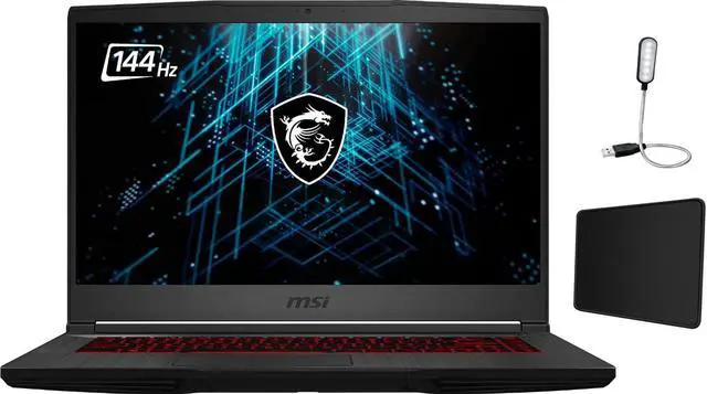 Main image of MSI GF65 Gaming 15.6'' FHD Gaming Laptop PC, Intel i5-10500H 2.5GHz, 16GB DDR4, 1TB SSD, NVIDIA GeForce RTX3060, Backlit Keyboard, Black, Windows 10 Home + Mazepoly Accessories