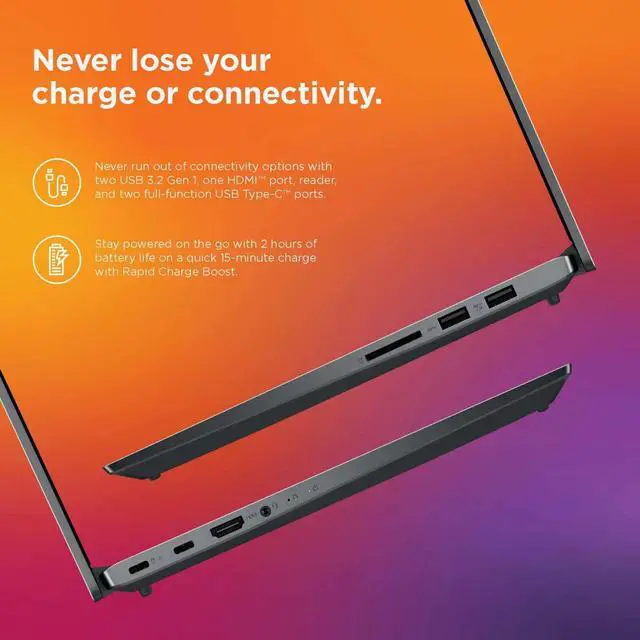 Alt view image 3 of 7 - Lenovo Ideapad 5 14" 1080p Touchscreen Laptop, AMD Ryzen 7 5700U, 1.8GHz, 8GB RAM, 512GB SSD, Backlit Keyboard, 4-in-1 Card Reader, Windows 11Home, Bluetooth, Graphite Grey + Mazepoly Accessories
