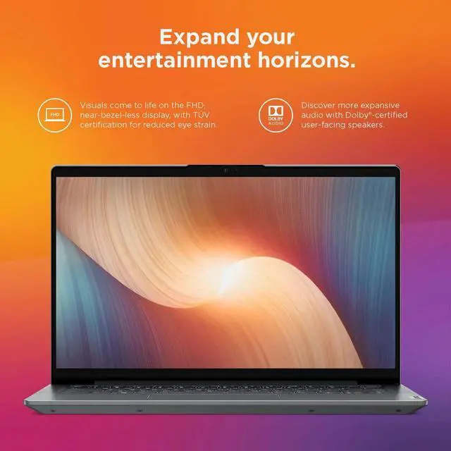 Alt view image 7 of 7 - Lenovo Ideapad 5 14" 1080p Touchscreen Laptop, AMD Ryzen 7 5700U, 1.8GHz, 8GB RAM, 512GB SSD, Backlit Keyboard, 4-in-1 Card Reader, Windows 11Home, Bluetooth, Graphite Grey + Mazepoly Accessories