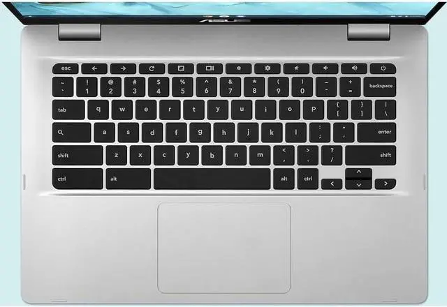 Alt view image 3 of 7 - ASUS C424MA Chromebook, 14" FHD (1920 x 1080) LCD Display, Intel Celeron N4020, 4GB RAM, 64GB eMMC, Chrome OS, Bluetooth, Silver + Mazepoly Accessories