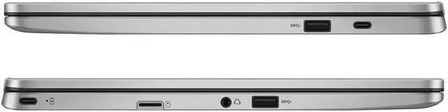 Alt view image 6 of 7 - ASUS C424MA Chromebook, 14" FHD (1920 x 1080) LCD Display, Intel Celeron N4020, 4GB RAM, 64GB eMMC, Chrome OS, Bluetooth, Silver + Mazepoly Accessories