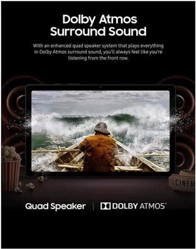 Alt view image 3 of 3 - Samsung Galaxy Tab A7 10.4'' (2000x1200) TFT Display Wi-Fi Tablet Bundle, Qualcomm Snapdragon 662, 3GB RAM, 64GB Storage + 128GB Memory Card , Bluetooth, Android 10 OS, Gray + Mazepoly Accessories