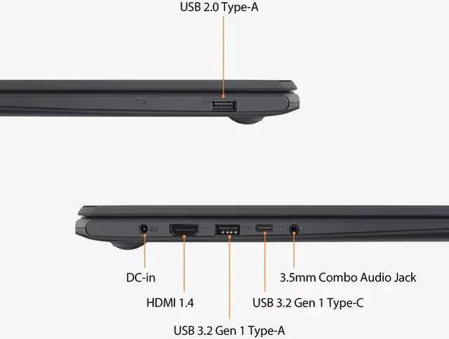 Alt view image 6 of 7 - ASUS 15.6" FHD VivoBook Go L510 Ultra Thin Laptop, Intel Celeron N4020, 1.1GHz, 4GB RAM, 128GB eMMC, 1 Year Office 365 included, Win11, Backlit Keyboard, 180 Degree Hinge, Black + Mazepoly Accessories