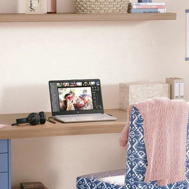 Alt view image 7 of 13 - HP 14" HD (1366 x 768) Display Laptop, Intel Celeron N4120, 1.1GHz, 4GB Memory, 128GB eMMC, Windows 11 Home in S Mode, One Year Office 365 Included, Natural Silver, 14-dq0760dx